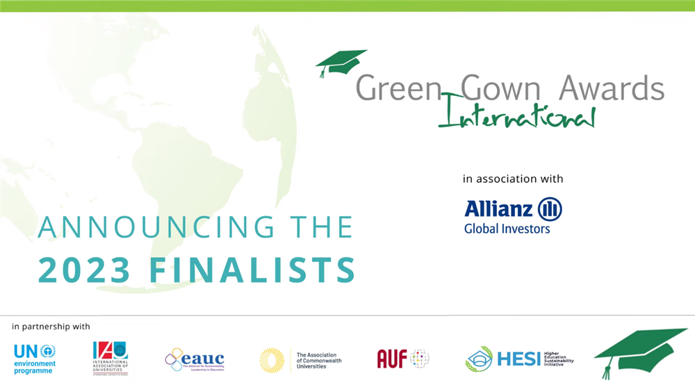 We are the finalists of the 2023 International Green Gown Awards!