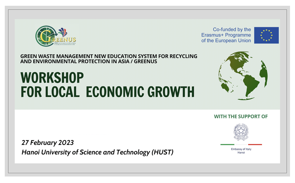 GREENUS Workshop for Local Economic Growth at HUST