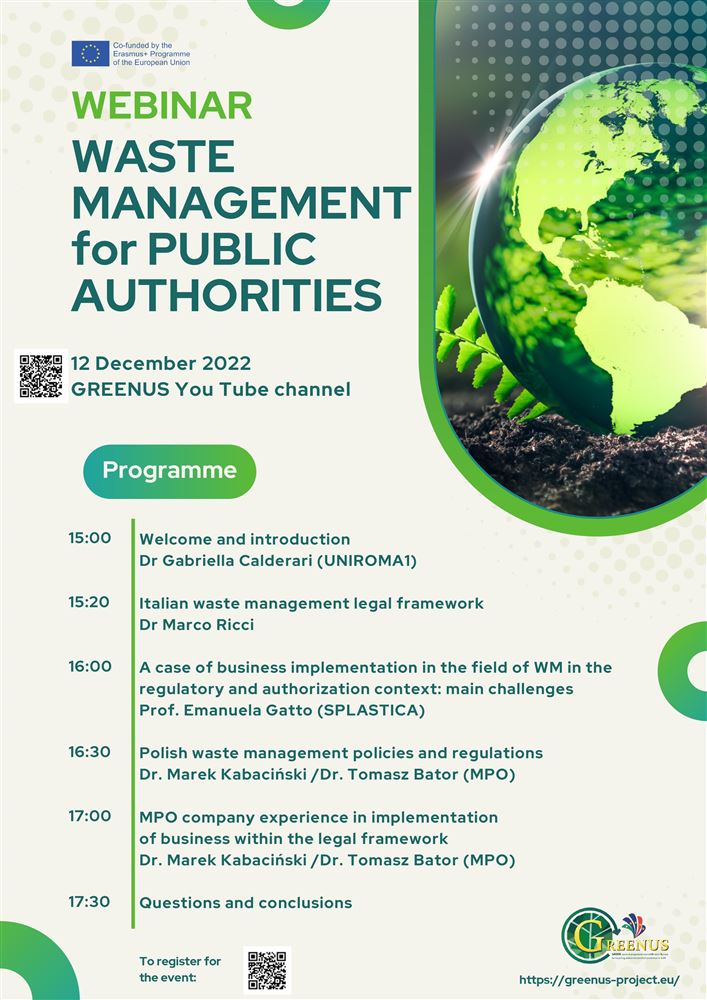 Webinar on Waste management for public authorities